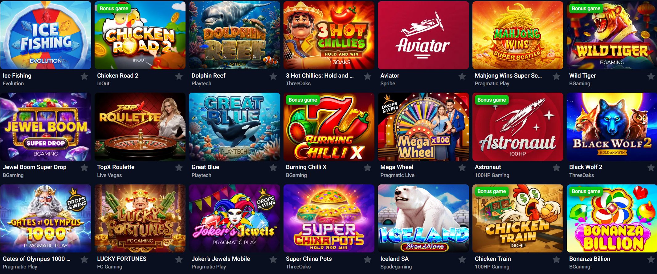 TopX Casino — 5000+ games lobby