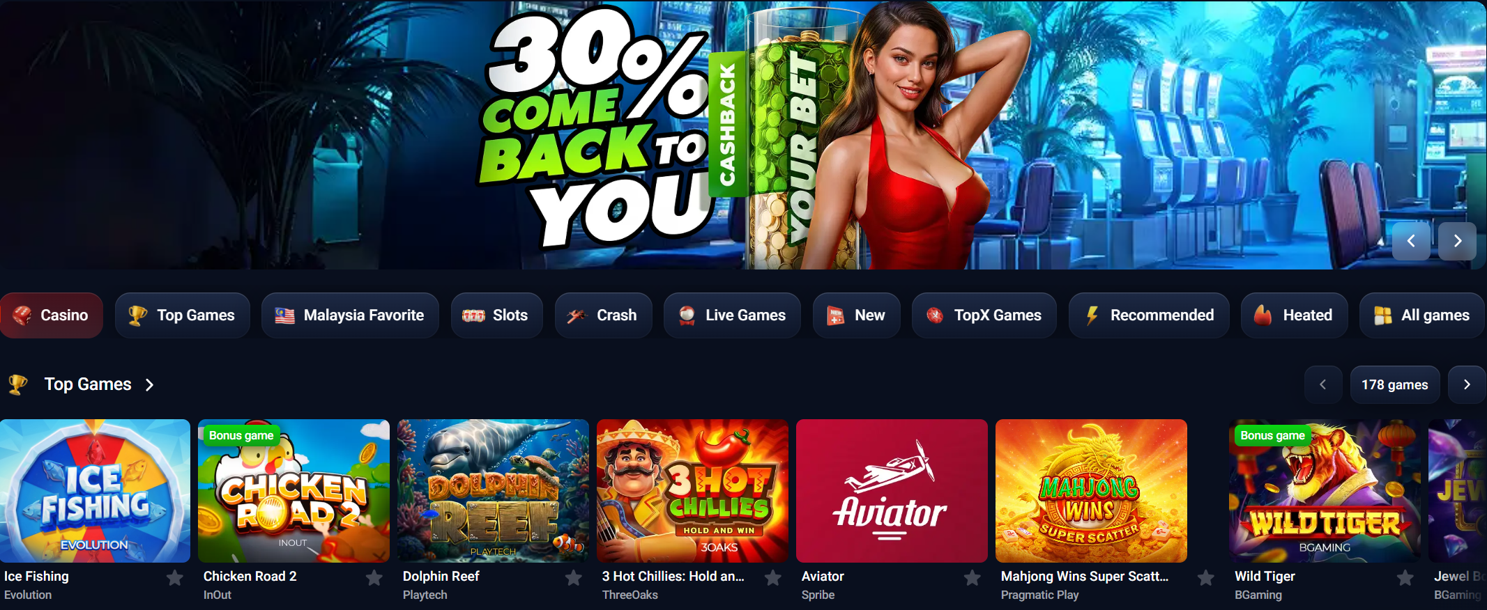 TopX Casino live casino game shows